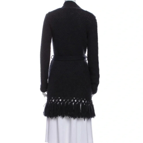 Rebecca Taylor Cardigan cable knitted black mohair size XS-S​​​ - Picture 3 of 4